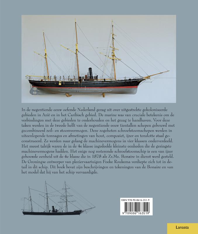 Achterkant van In detail: Schroefstoomschip 4e klasse Bonaire