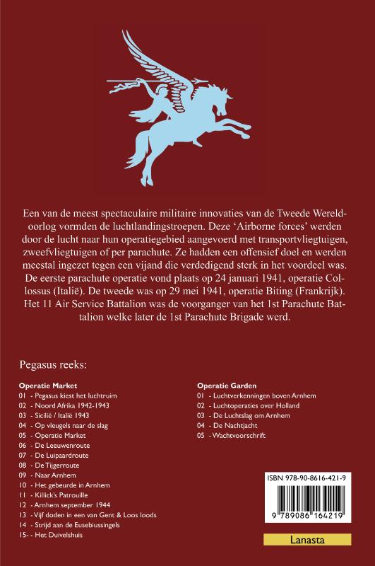 Achterkant van Pegasus kiest het luchtruim