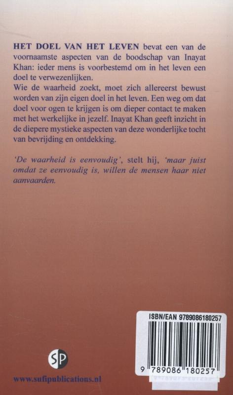 Achterkant van Het doel van het leven
