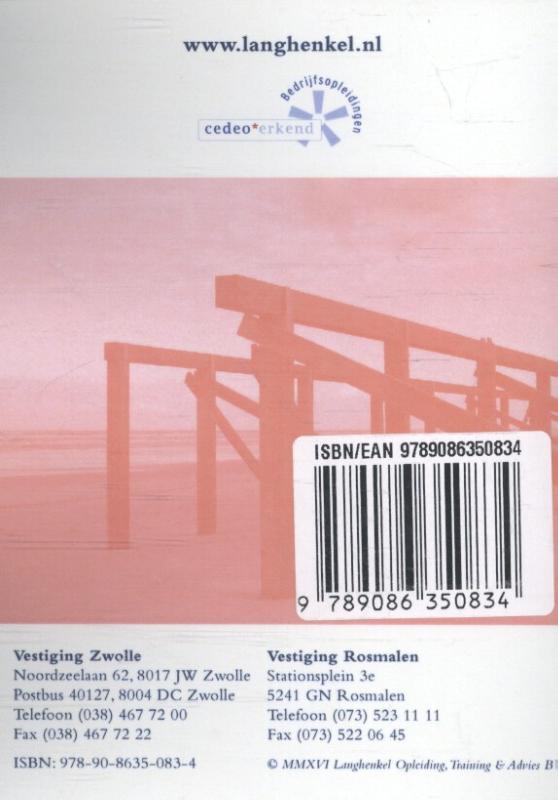 Achterkant van Zakboek Zorg 2016