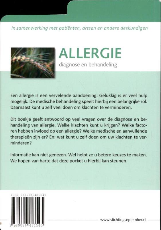 Achterkant van Allergie