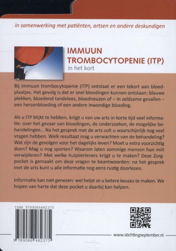 Achterkant van Immuun trombocytopenie (ITP)