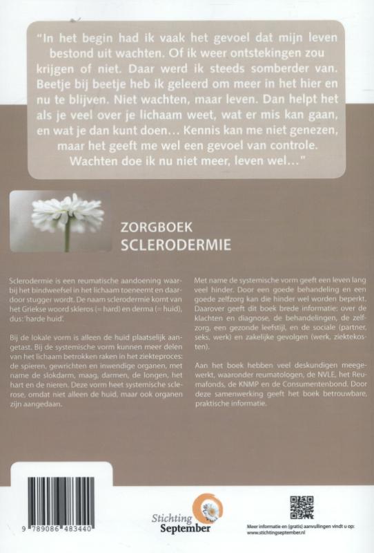 Achterkant van Zorgboek Sclerodermie
