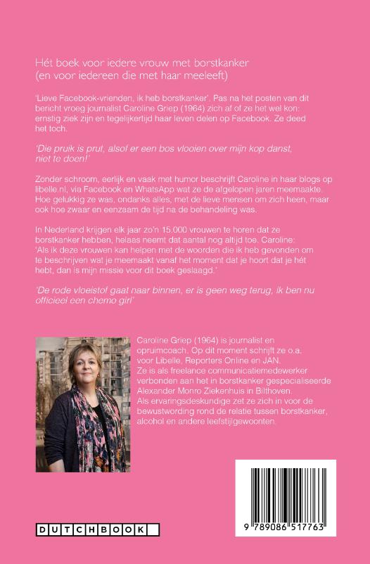 Achterkant van Lieve facebook-vrienden, ik heb borstkanker