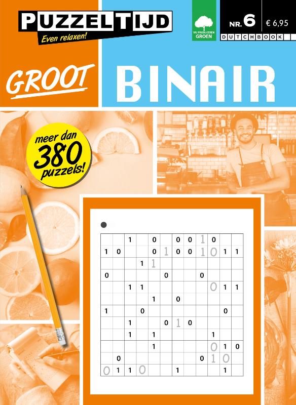 Achterkant van Puzzeltijd binair set 6 - 8