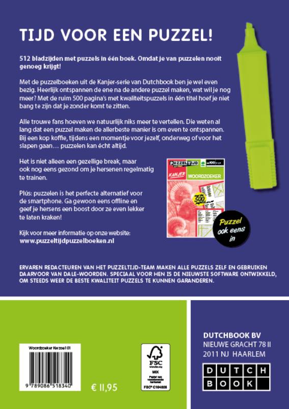 Achterkant van Woordzoeker Kanjer Puzzeltijd