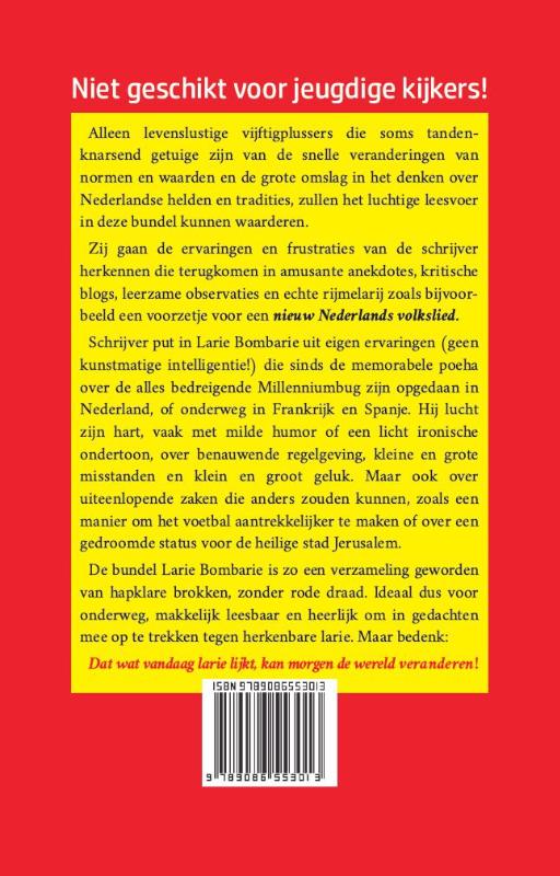 Achterkant van Larie Bombarie