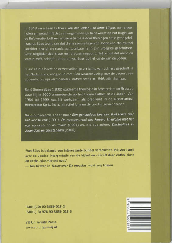Achterkant van Luthers theologisch testament