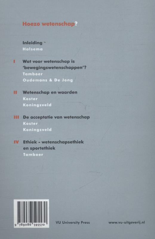 Achterkant van Hoezo wetenschap?