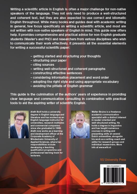 Achterkant van Effective scientific writing