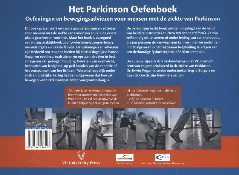 Achterkant van Het Parkinson oefenboek