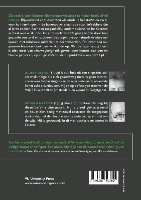 Achterkant van Wiskunde in je vingers