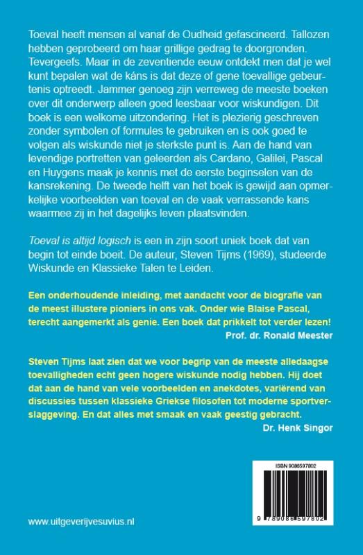 Achterkant van Toeval is altijd logisch