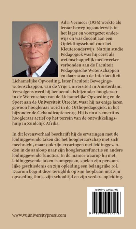 Achterkant van Van gymleraar tot hoogleraar
