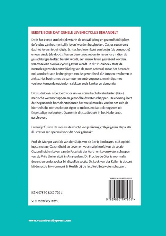 Achterkant van Levenscyclus van de mens