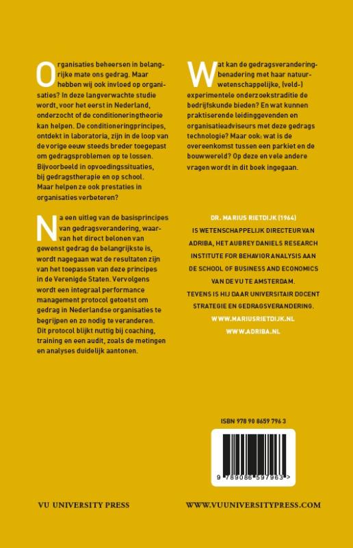 Achterkant van Organisaties conditioneren