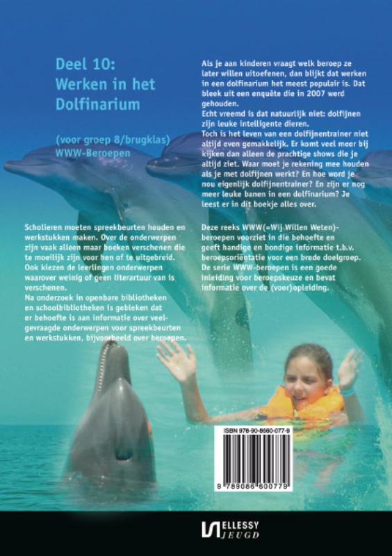 Achterkant van Werken in het Dolfinarium