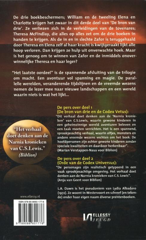 Achterkant van Codex Trias: het laatste oordeel