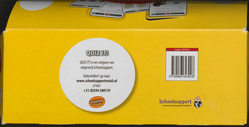 Achterkant van Quiz it!