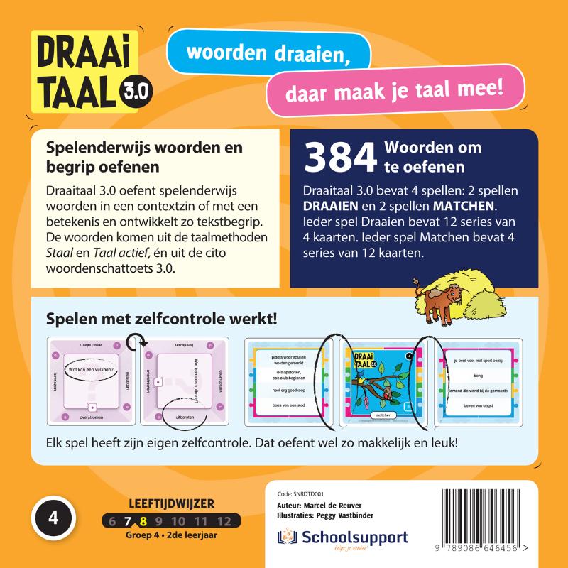 Achterkant van Draaitaal 3.0 groep 4 (4-delig)