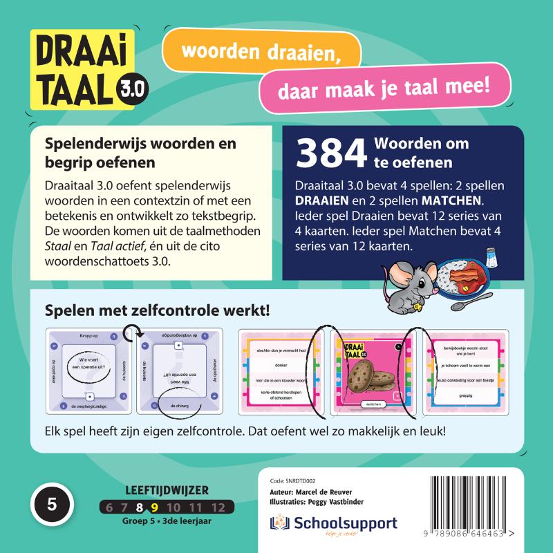 Achterkant van Draaitaal 3.0 groep 5 (4-delig)