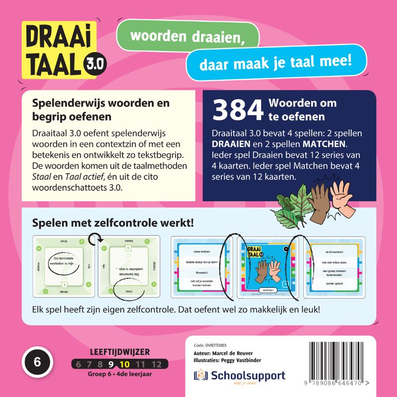 Achterkant van Draaitaal 3.0 groep 6 (4-delig)