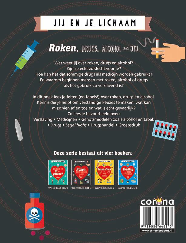 Achterkant van Roken, drugs, alcohol en jij
