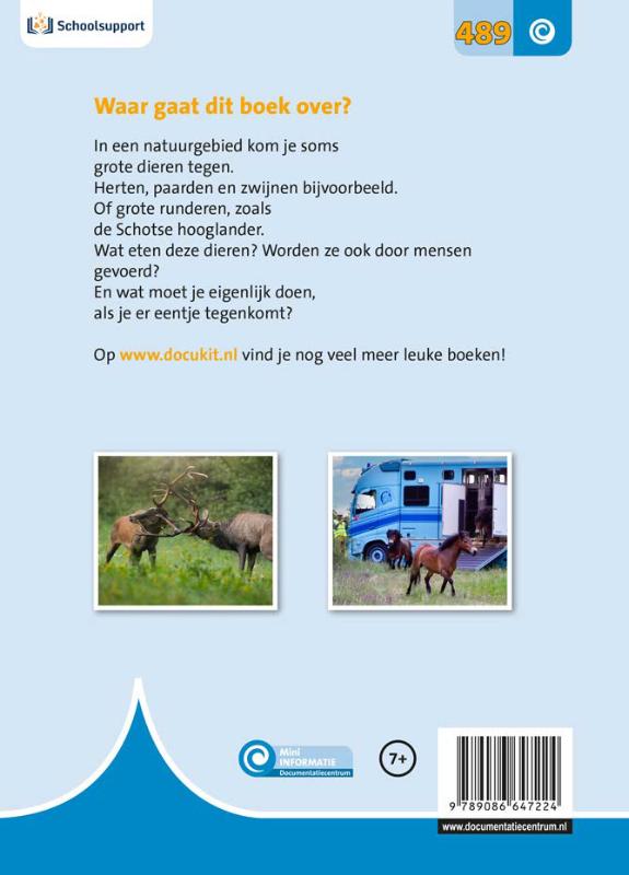 Achterkant van Grote dieren in de natuur