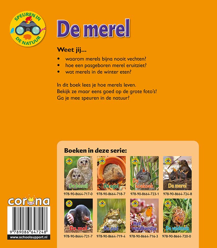 Achterkant van De merel