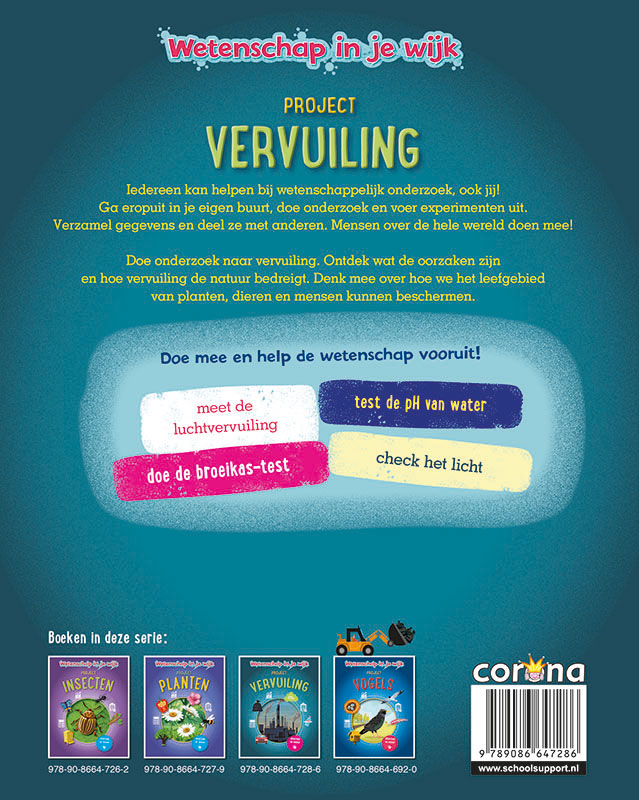 Achterkant van Project Vervuiling