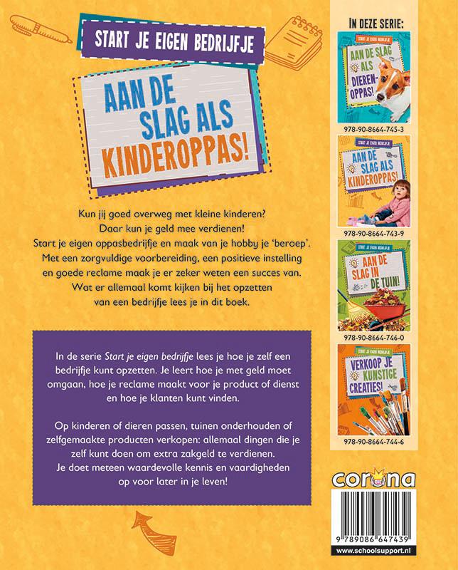 Achterkant van Aan de slag als kinderoppas!