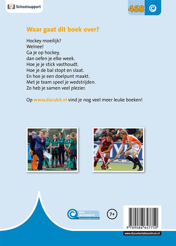 Achterkant van Op hockey