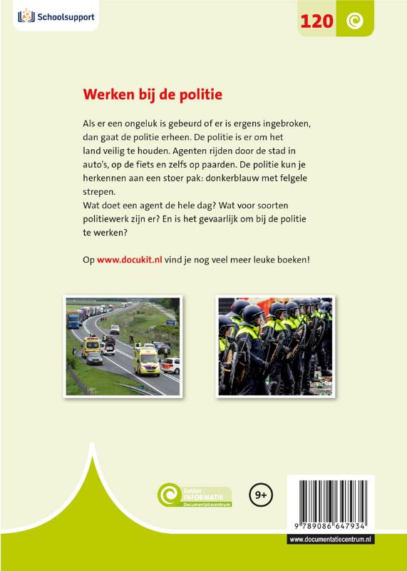 Achterkant van Werken bij de politie