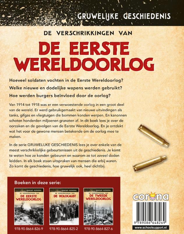 Achterkant van De verschrikkingen van de Eerste Wereldoorlog