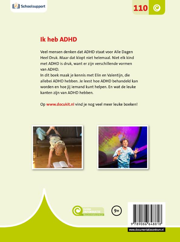Achterkant van Ik heb ADHD