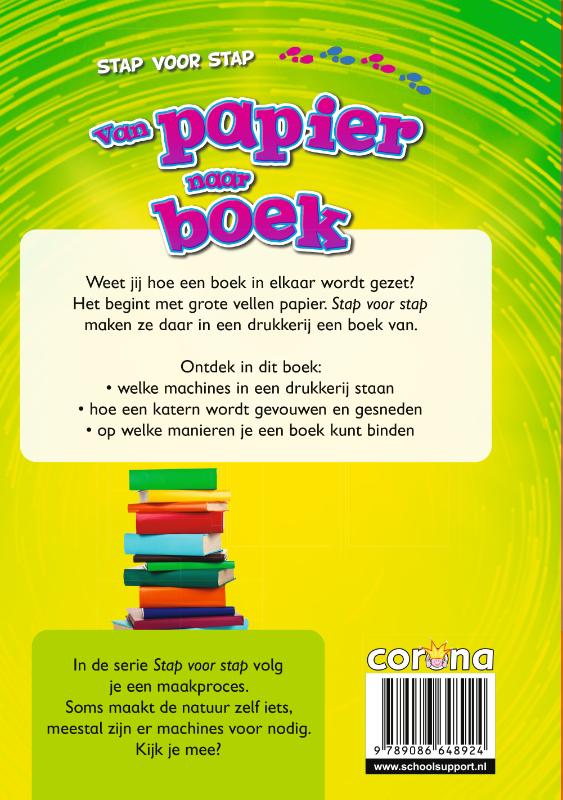 Achterkant van Van papier naar boek
