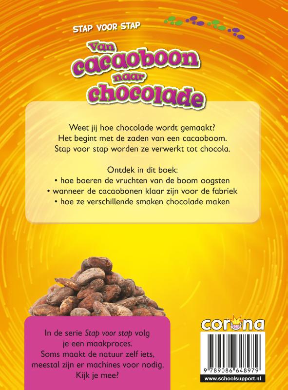Achterkant van Van cacaoboon naar chocola