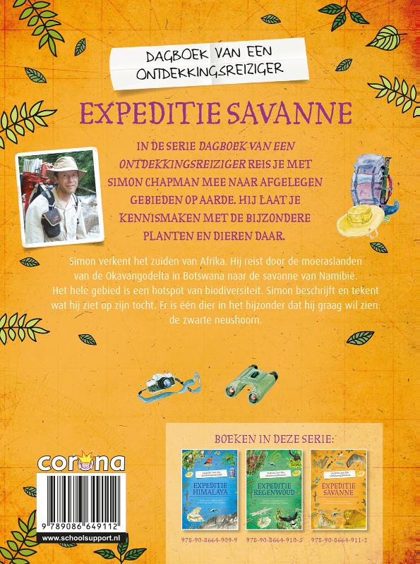 Achterkant van Expeditie Savanne