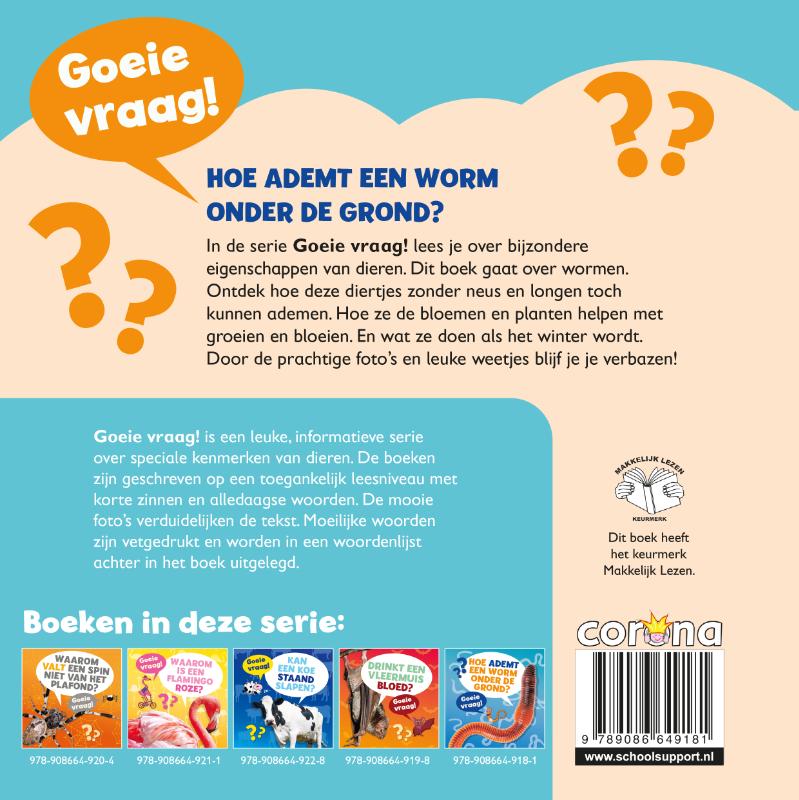 Achterkant van Hoe ademt een worm onder de grond?
