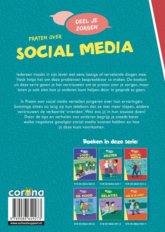 Achterkant van Praten over social media