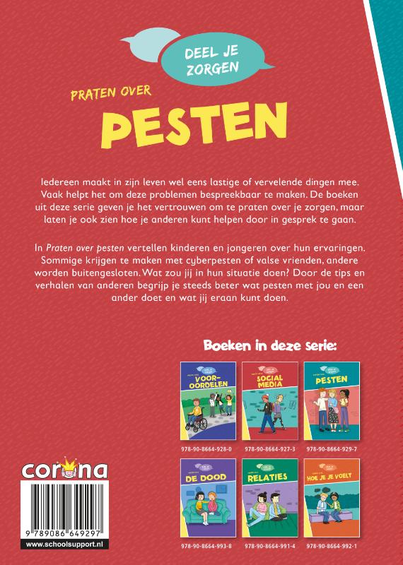 Achterkant van Praten over pesten