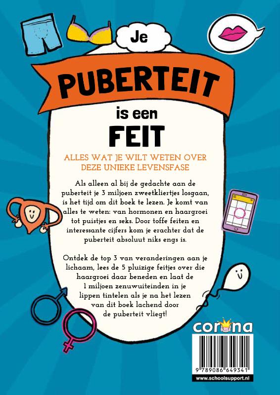 Achterkant van Je puberteit is een feit