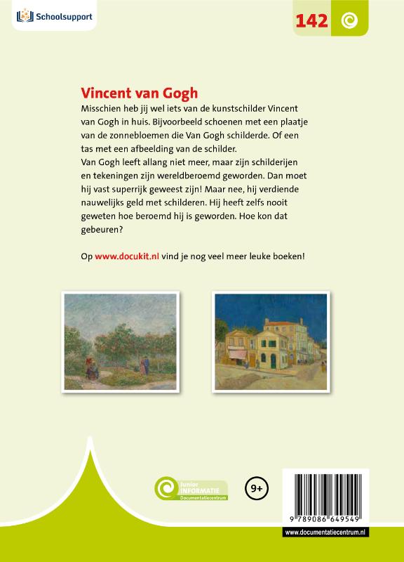 Achterkant van Vincent van Gogh