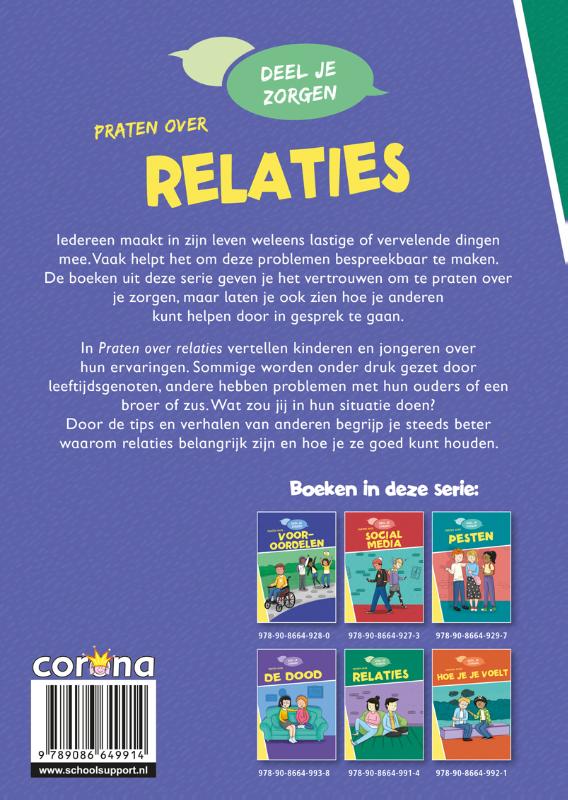 Achterkant van Praten over relaties