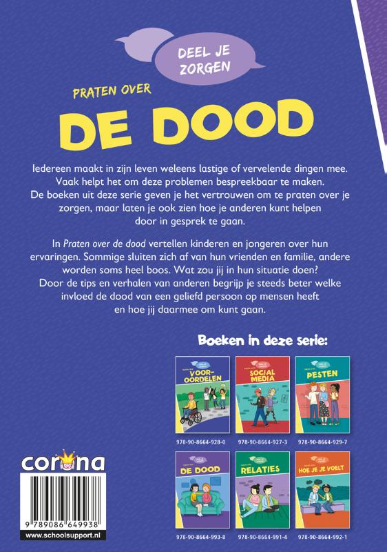 Achterkant van Praten over de dood