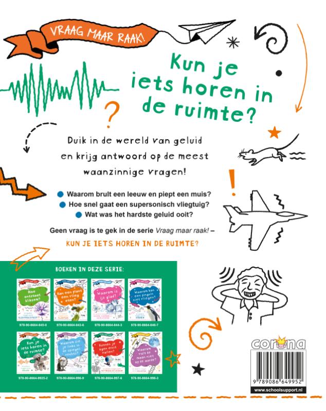 Achterkant van Kun je iets horen in de ruimte?