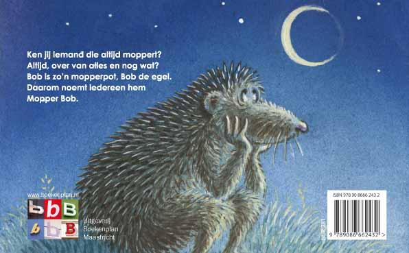 Achterkant van Mopper Bob
