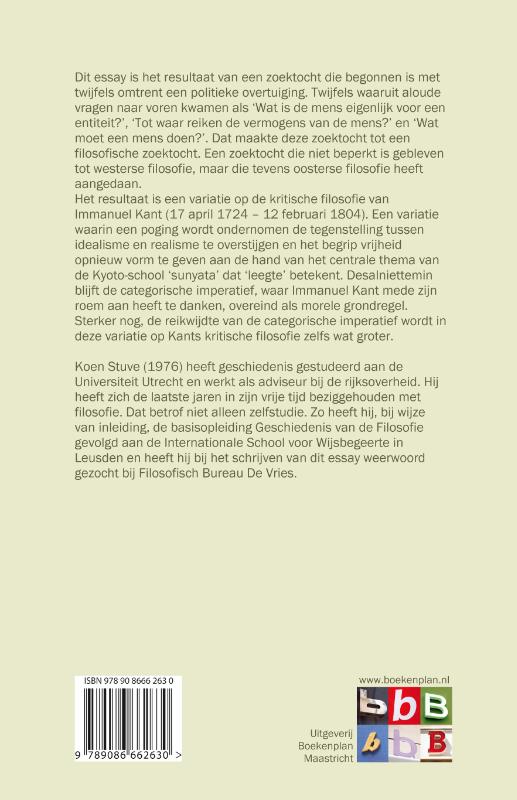 Achterkant van De mens, een transcendentaal-kritische filosofie