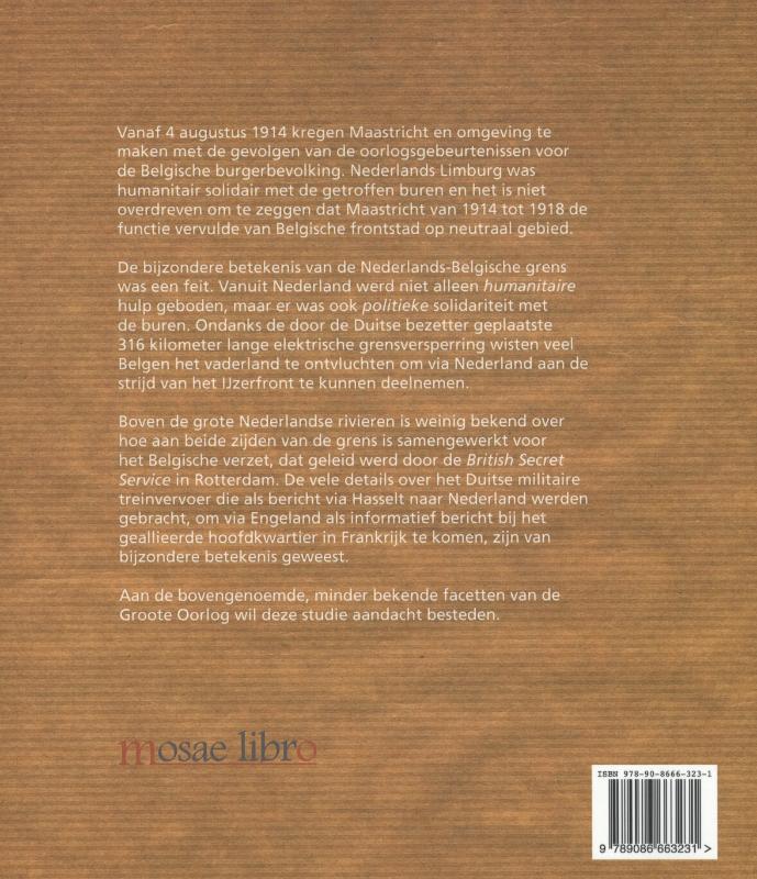 Achterkant van 1914-1918 Moeilijke jaren van de beide Limburgen