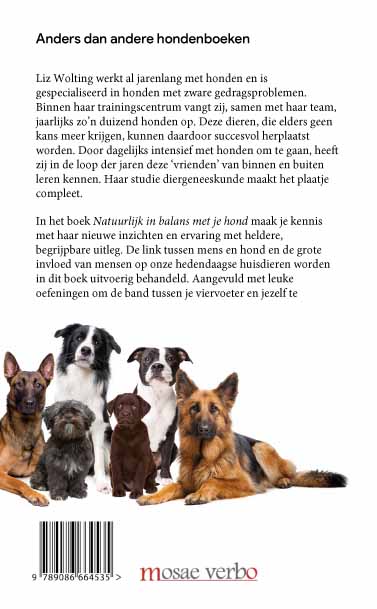 Achterkant van Natuurlijk in balans met je hond
